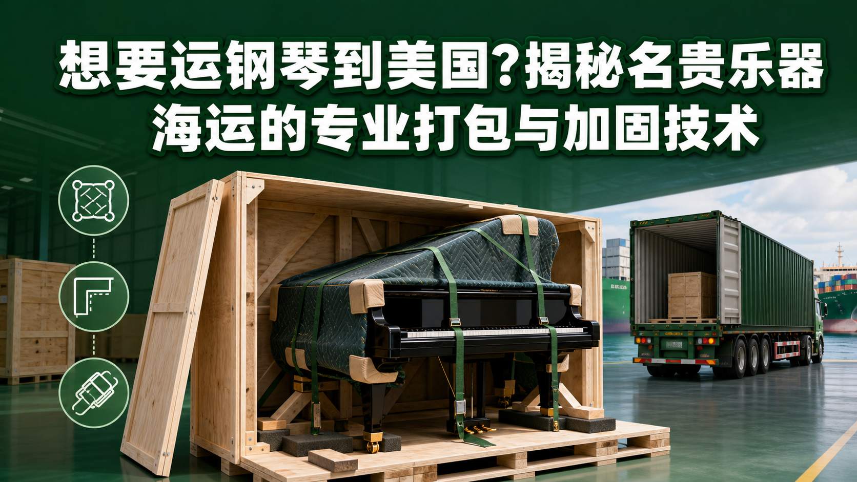 想要运钢琴到美国?揭秘名贵乐器海运的专业打包与加固技术 想要运钢琴到美国?揭秘名贵乐器海运的专业打包与加固技术