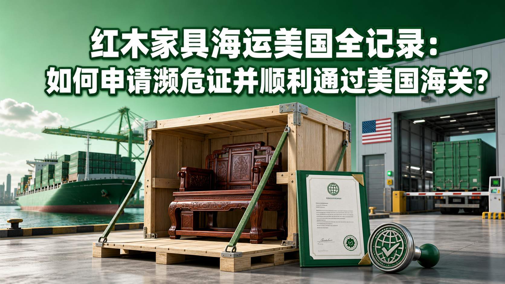 红木家具海运美国全记录:如何申请濒危证并顺利通过美国海关? 红木家具海运美国全记录:如何申请濒危证并顺利通过美国海关?