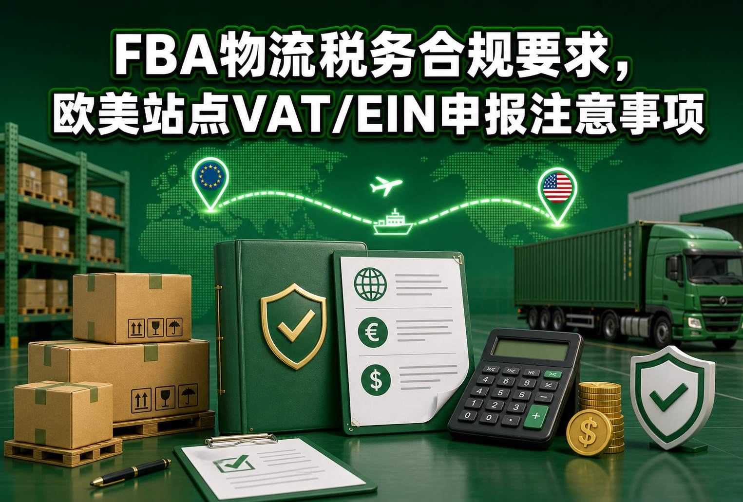 FBA物流税务合规要求，欧美站点VAT/EIN申报注意事项