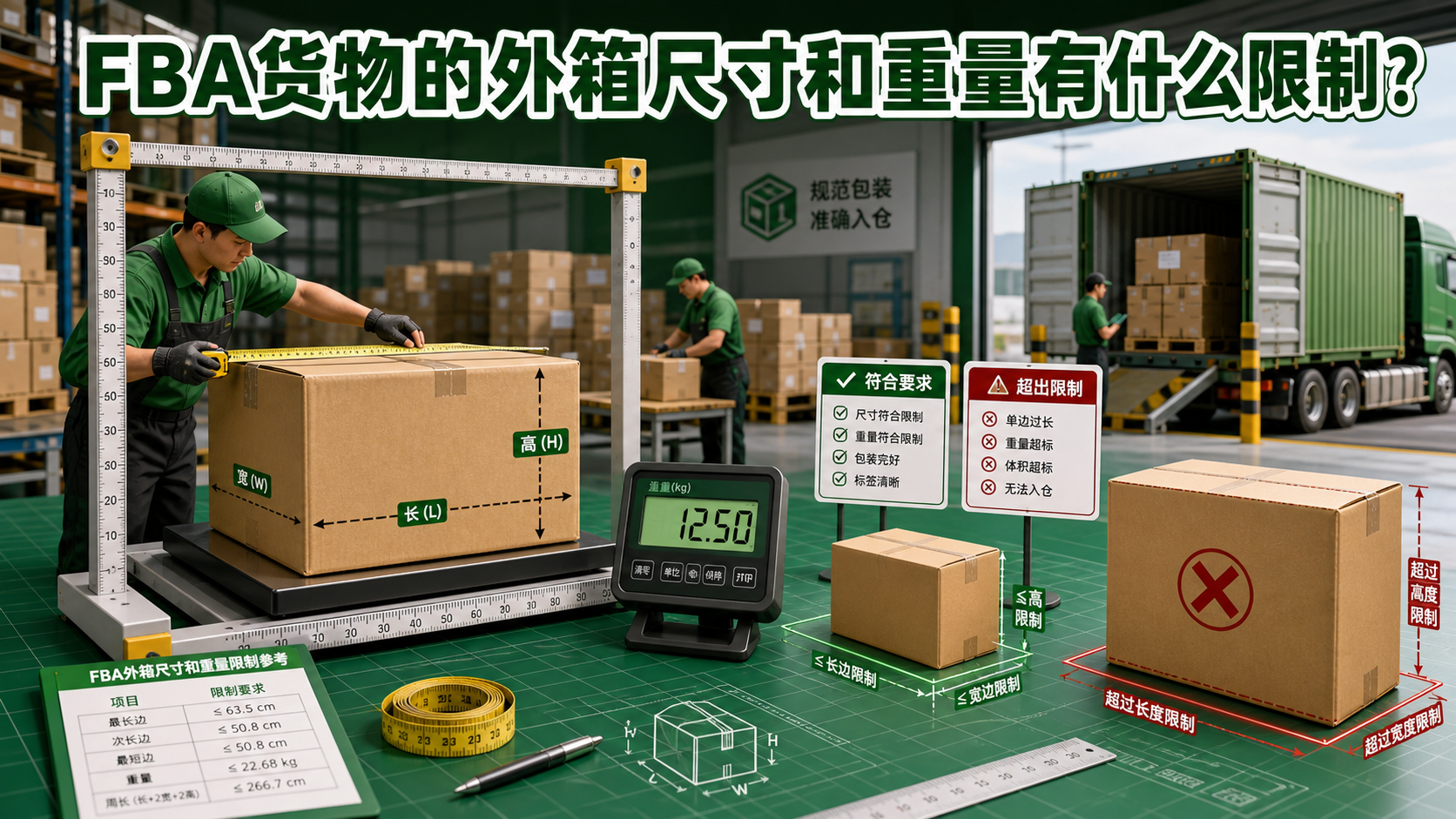 FBA货物的外箱尺寸和重量有什么限制？