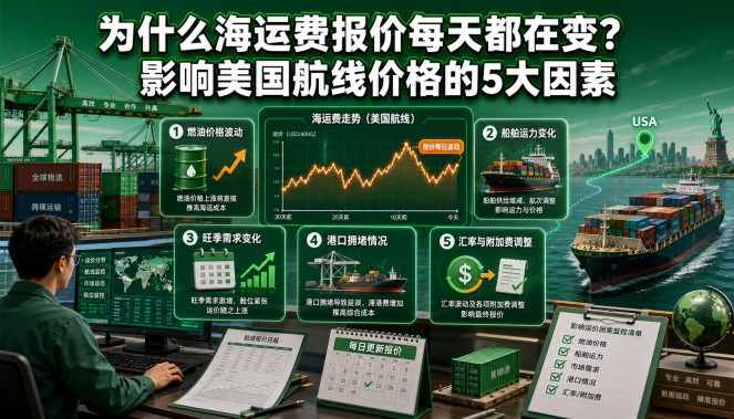 为什么海运费报价每天都在变?影响美国航线价格的5大因素 为什么海运费报价每天都在变?影响美国航线价格的5大因素