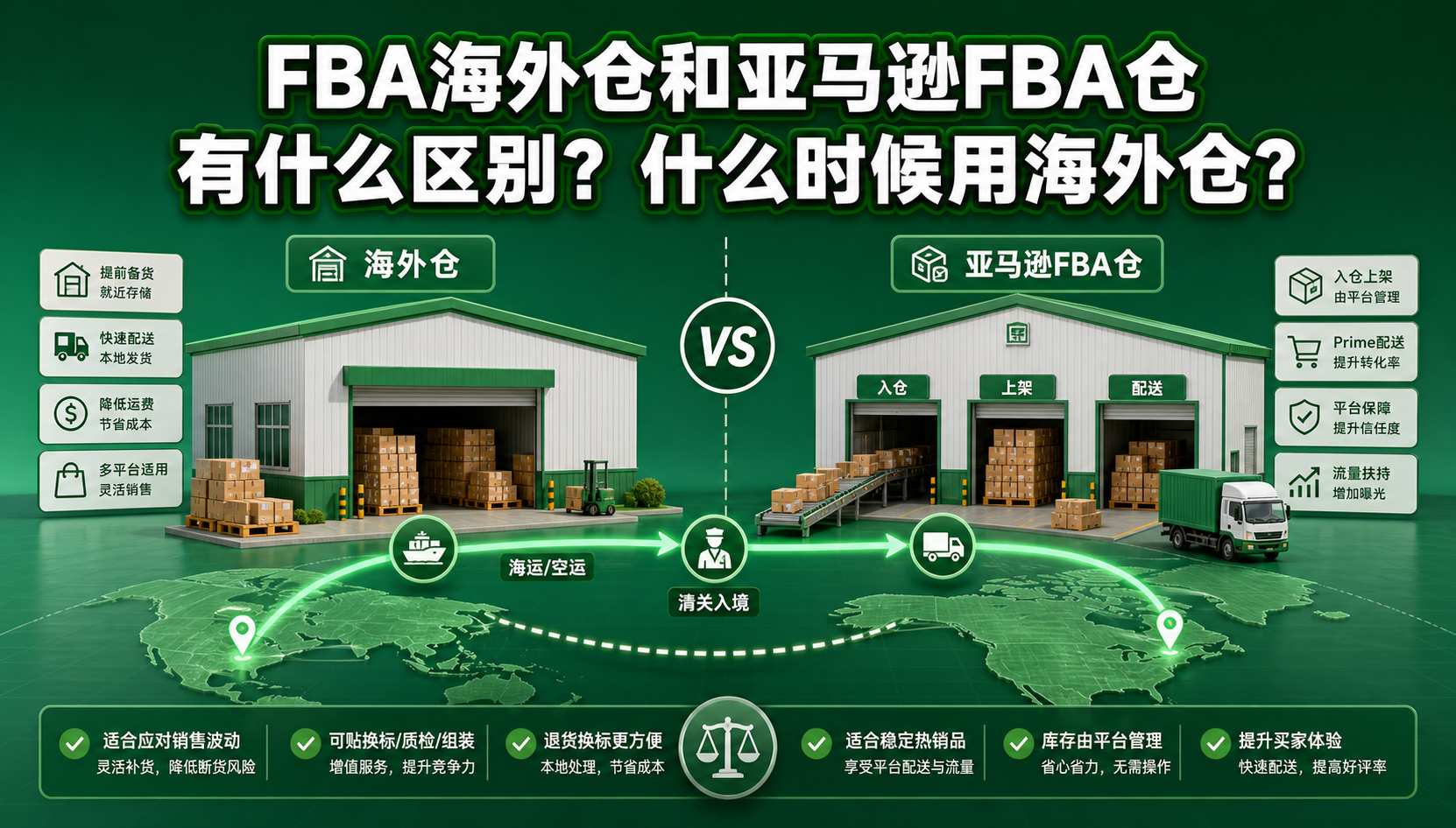 FBA海外仓和亚马逊FBA仓有什么区别？什么时候用海外仓？