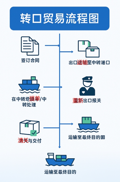 转口贸易流程图 转口贸易流程图