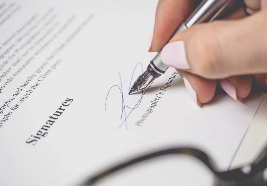 海关签署文件示例图